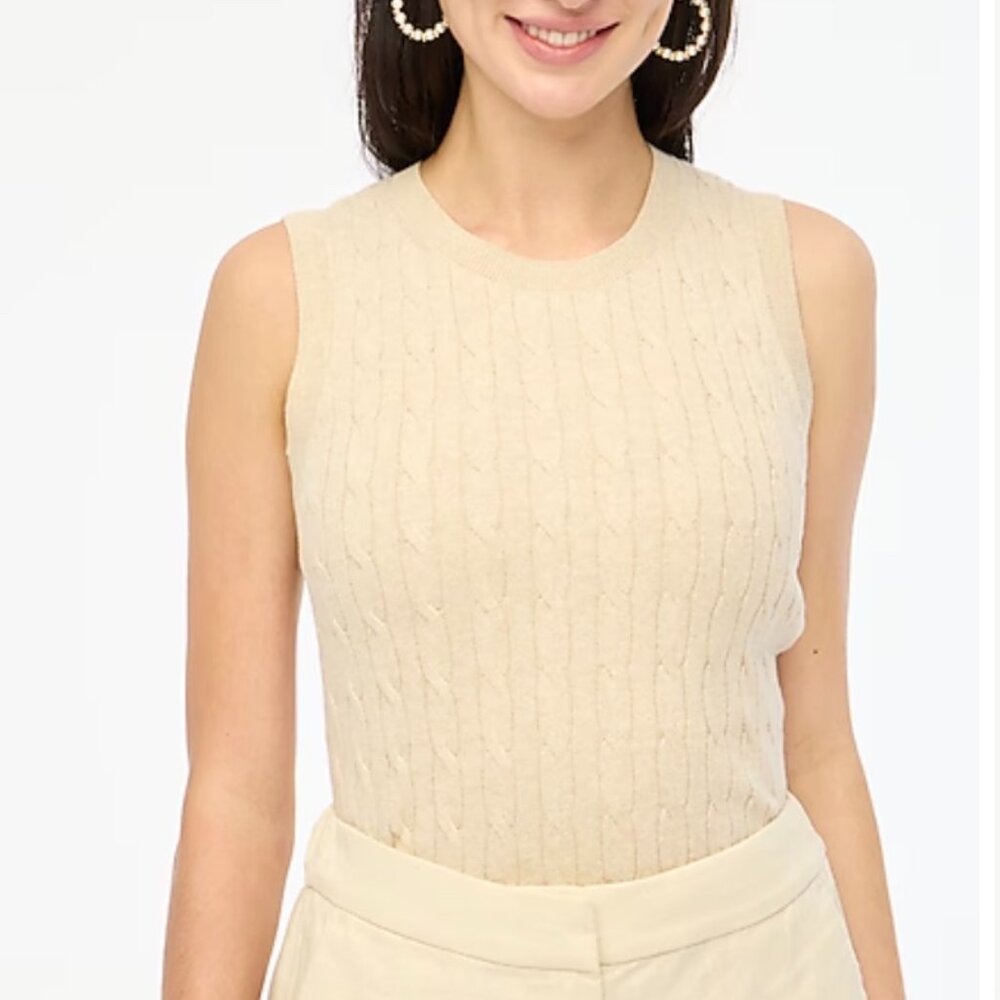 J Crew Cable Sweater Shell - Picture 8 of 9